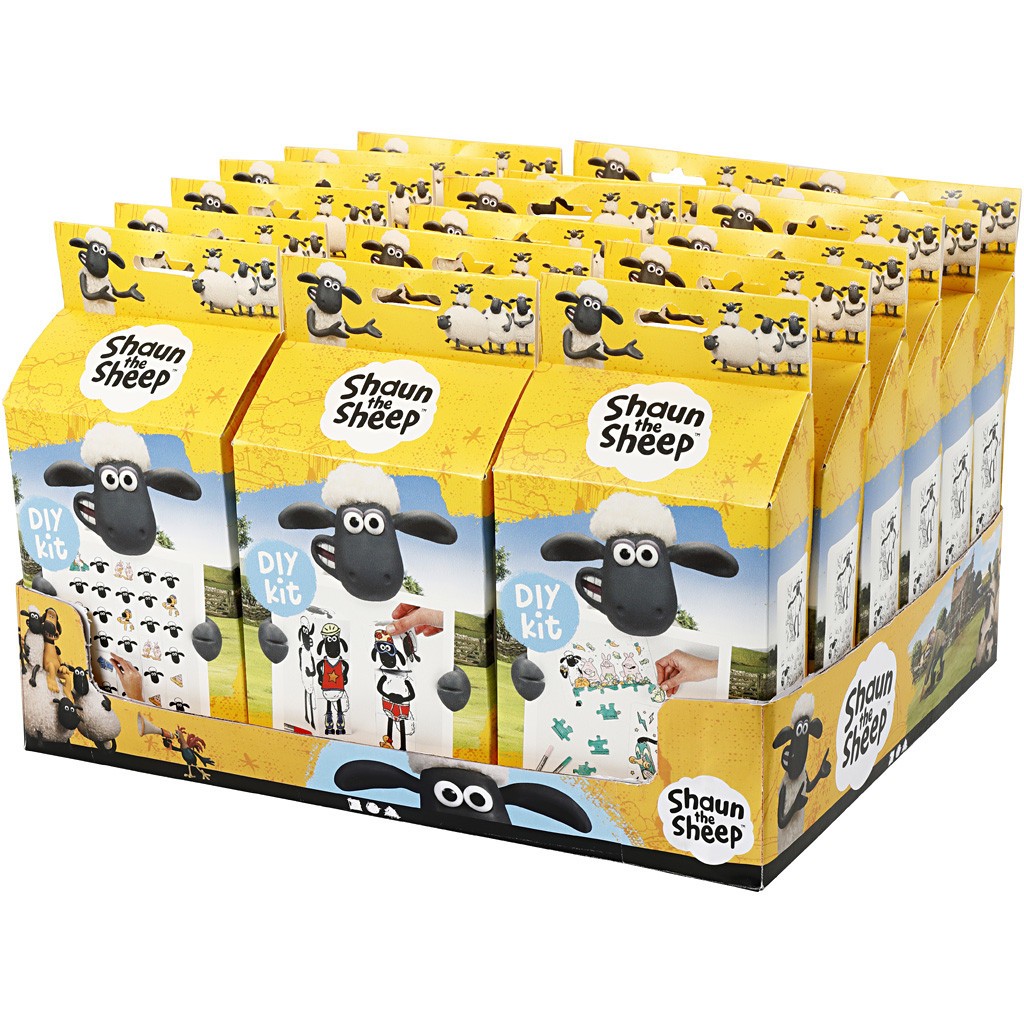  Shaun the Sheep Présentoir de table avec kits de matériel- - Jeux cré