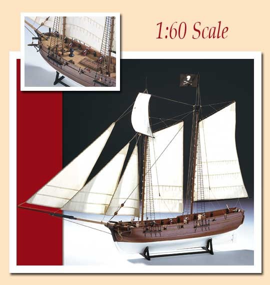 Maquette Amati ADVENTURE PIRATE SHIP 1:60- 1/60 - Maquette de bateau 