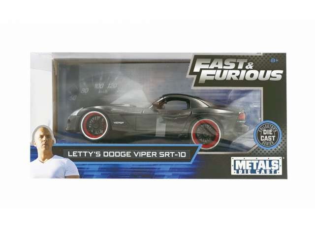 Miniature Jada Toys Rapide et furieux: Lettys Dodge Viper SRT-10 Noir 