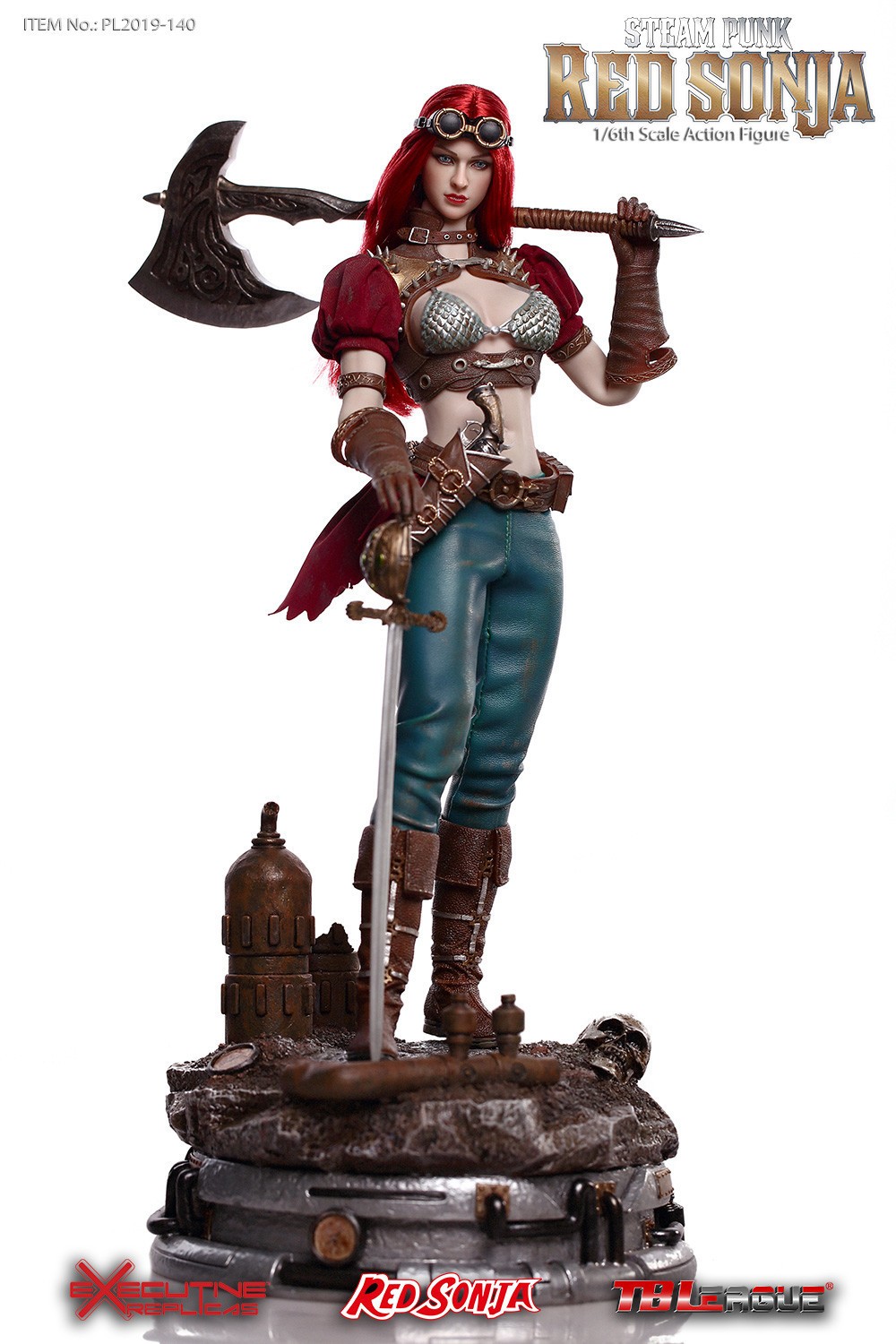 Figurine articulée ARH Studios Red Sonja: figurine Deluxe Steampunk Re