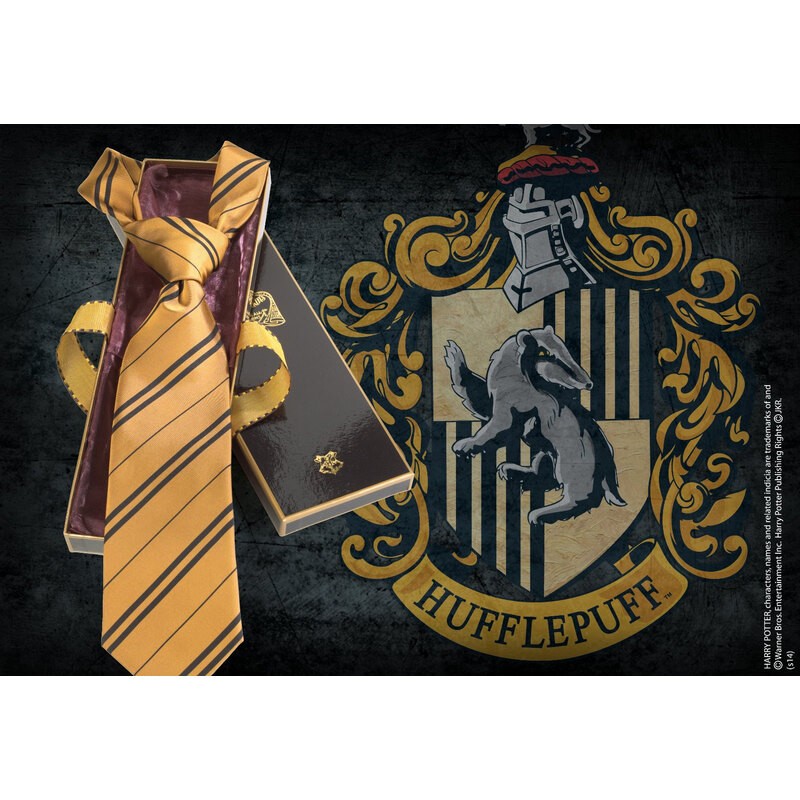 Noble collection Harry Potter: Poufsouffle cravate 100% soie dans l