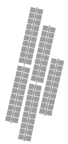 Ministeck Puzzle Ministeck: 10x 1 punt kleuren strips P3 (grijs) Port