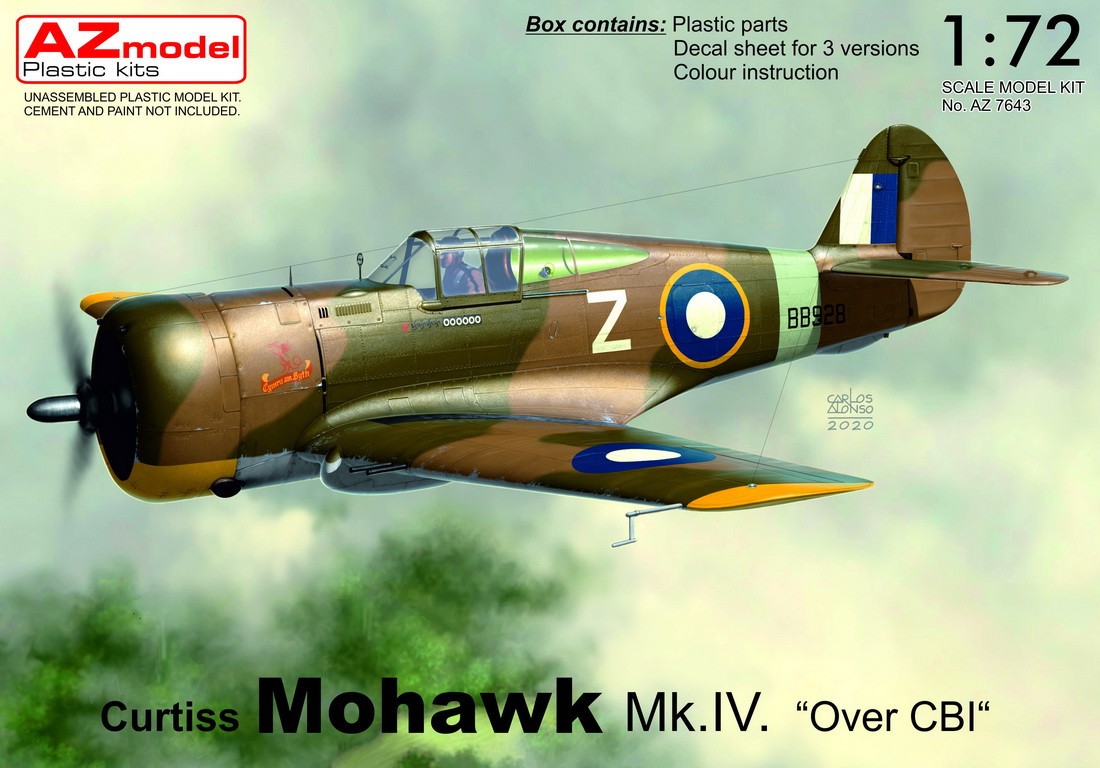 Maquette AZ Models Mohawk Mk.IV 'Over CBI' (avec nouveau fuselage)-1/7