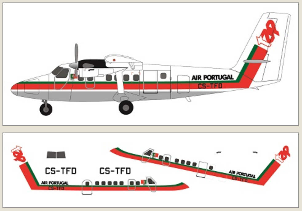 Maquette F-rsin TAP Air Portugal DHC-6 Twin Otter-1/144 - Maquette d'a