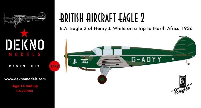 Maquette Dekno British Aircraft Eagle 2 G-ADYY de Henry J. White (repr