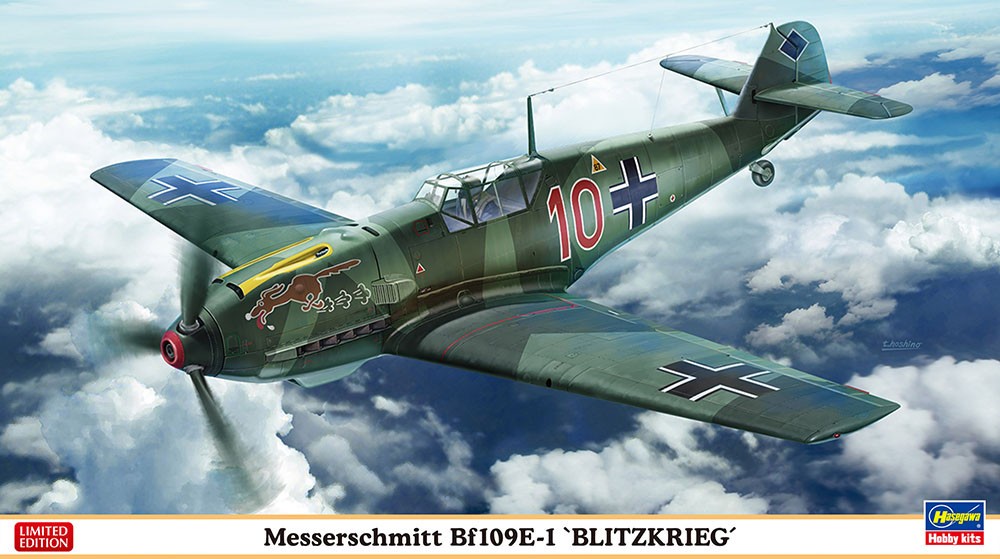 Maquette Hasegawa Messerschmitt Bf-109E-1 Blitzkrieg- 1/48 - Maquet