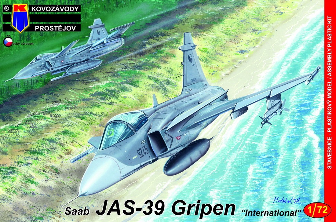 Maquette Kovozavody Prostejov Décalcomanies Saab JAS-39 'Gripen' 'Inte