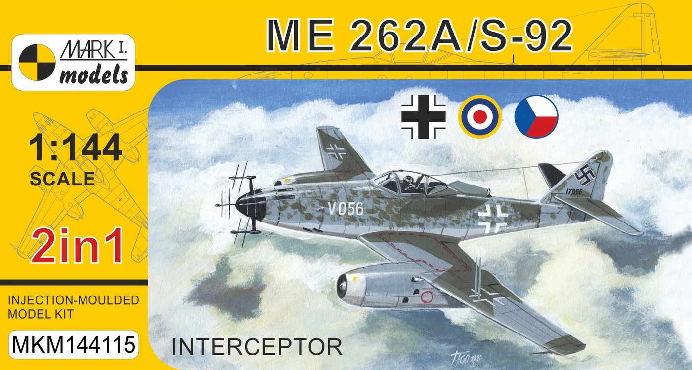 Maquette MARK I Models Messerschmitt Me-262A-1 / Avia S-92 'Intercepto