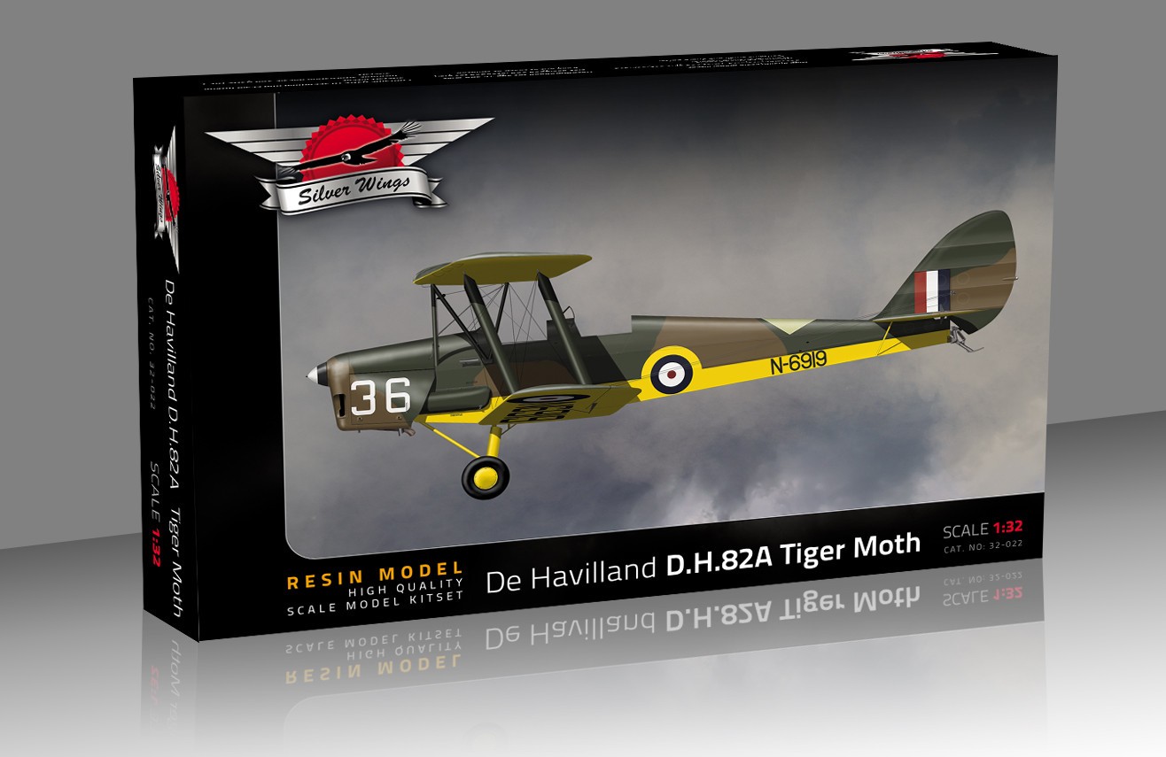 Maquette Silver Wings de Havilland DH82A Tiger Moth. Le kit comprend: 