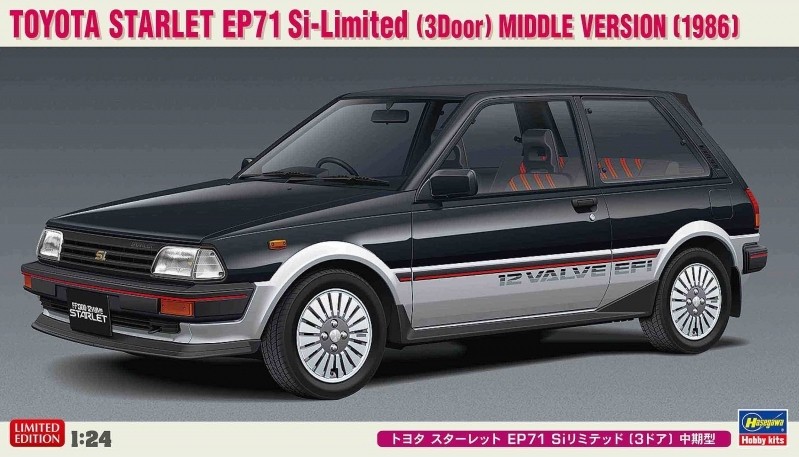 Maquette Hasegawa Toyota Starlet EP71 Si-Limited (3 portes) VERSION MO