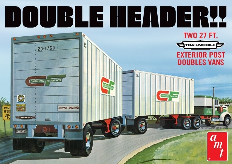  AMT/ERTL Remorques tandem à double tête- 1/25 - Maquette de camion