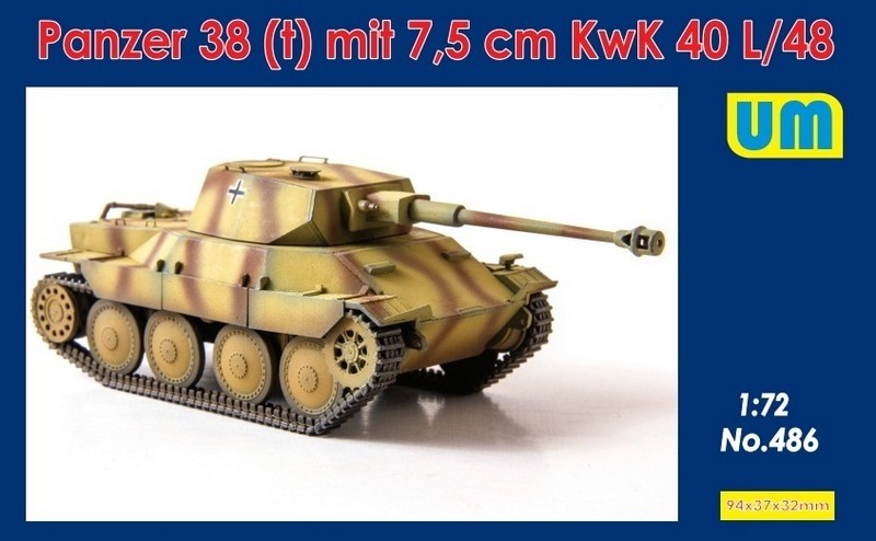 Maquette Unimodel Panzer 38 (t) mit 7,5 cm KwK 40L / 48.-1/72 - Maquet