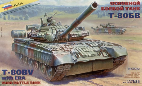 Maquette Zvezda T-80BV soviétique avec ERA- 1/35 - Maquette militaire
