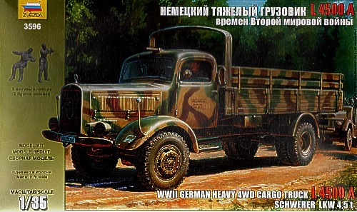 Maquette Zvezda Camion de charge lourd allemand L-4500A- 1/35 - Maque