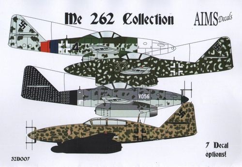  Aims Décal Messerschmitt Me-262A / B Collection (7) A-1 Black 33 2 / 