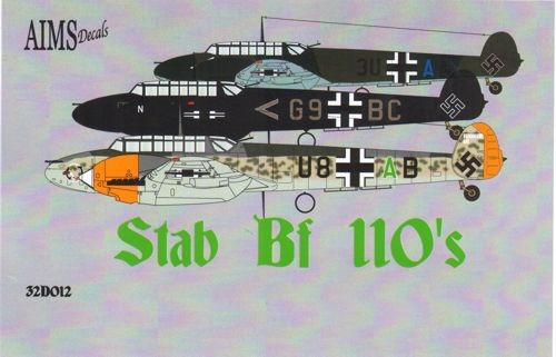  Aims Décal Stab Messerschmitt Bf-110's (6 options possibles dont 1 je