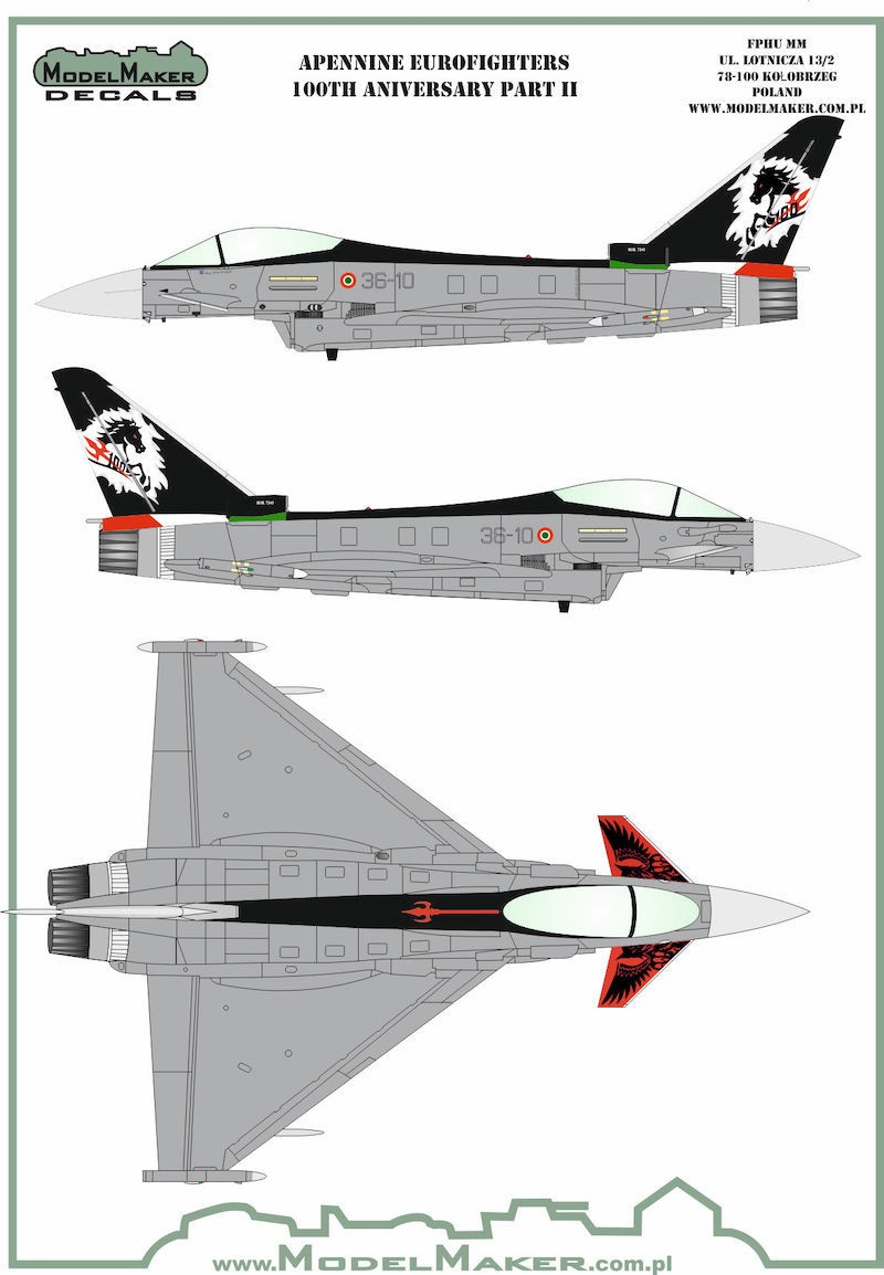  Model Maker Decals Décal Apennine Eurofighters Part II- 1/48 - Acces