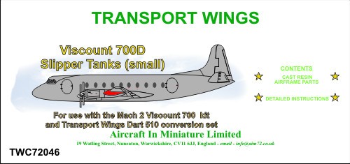  AIM - Transport Wings Réservoirs de pantoufles Viscount 700D (petits)