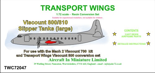  AIM - Transport Wings Réservoirs de pantoufles Viscount 800/810 (gran