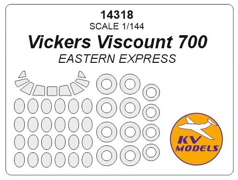  KV Models Masques de roues Vickers Viscount 700 + (conçus pour être u