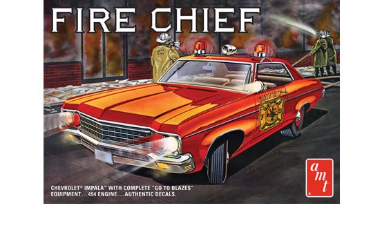 Maquette AMT/ERTL 1970 Chevy Impala Fire Chef- 1/25 - Maquette de voi
