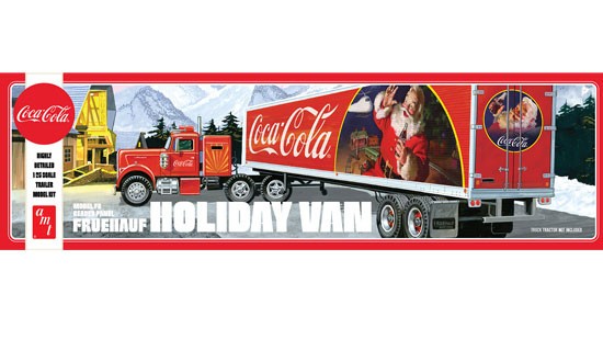  AMT/ERTL Fruehauf Holiday Trailer Coca-Cola- 1/25 - Maquette de cami