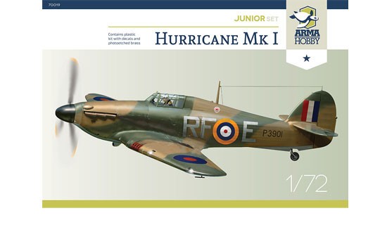 Maquette Arma Hobby Ensemble Hawker Hurricane Mk I Junior-1/72 - Maque