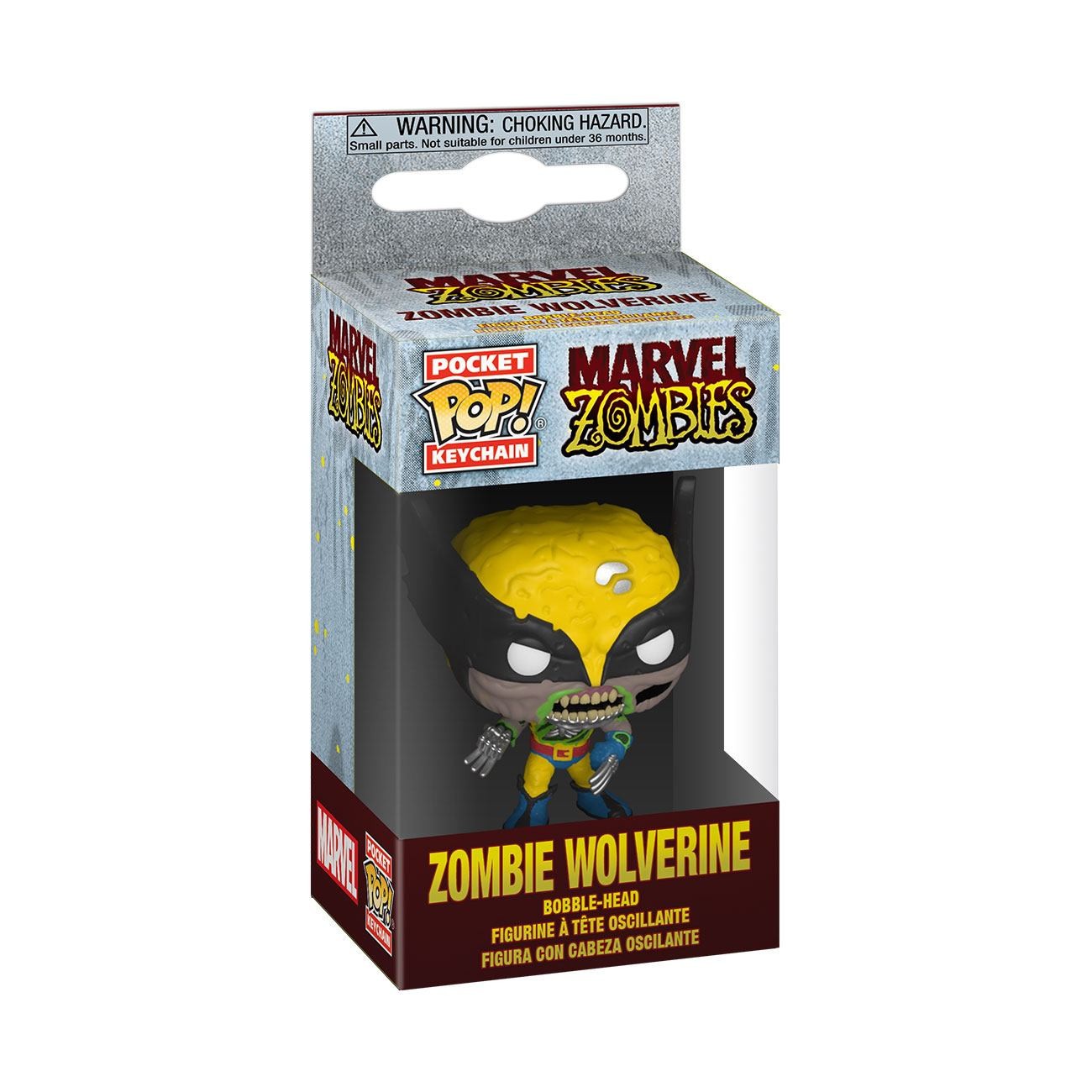  Funko Marvel porte-clés Pocket POP! Vinyl Zombie Wolverine 4 cm- - Po