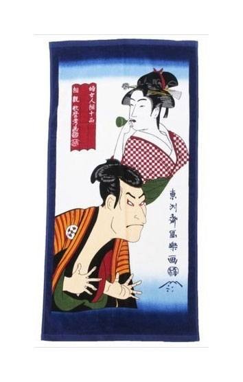  Marushin Ukiyo-e serviette de toilette Japop Ukiyo-e 50 x 100 cm- - S