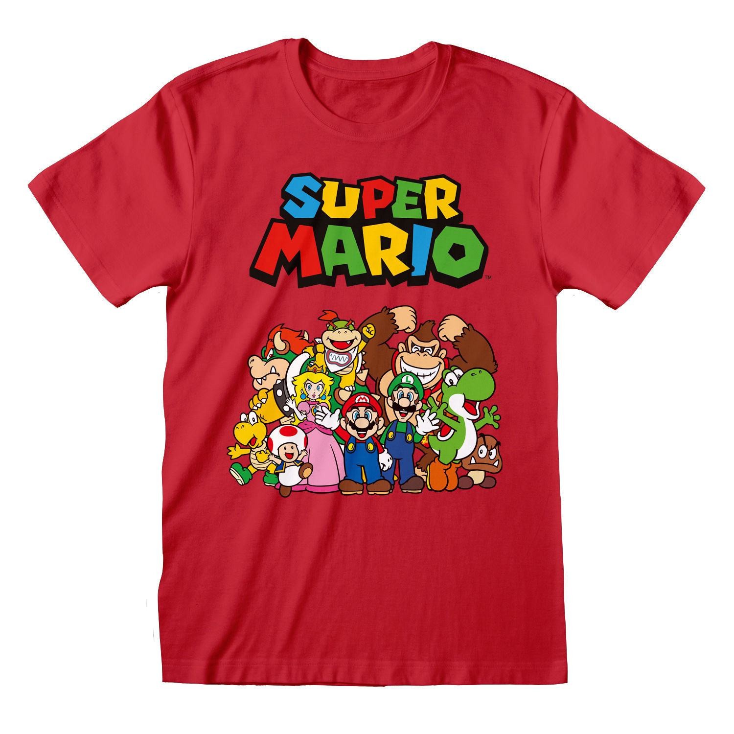  Heroes Inc Super Mario T-Shirt Main Character Group- - T-shirts