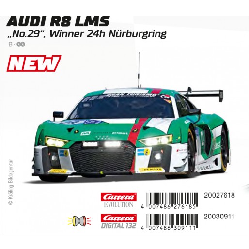  Carrera Audi R8 LMS No.29, vainqueur 24h Nürburgring- 1/32 - Circui