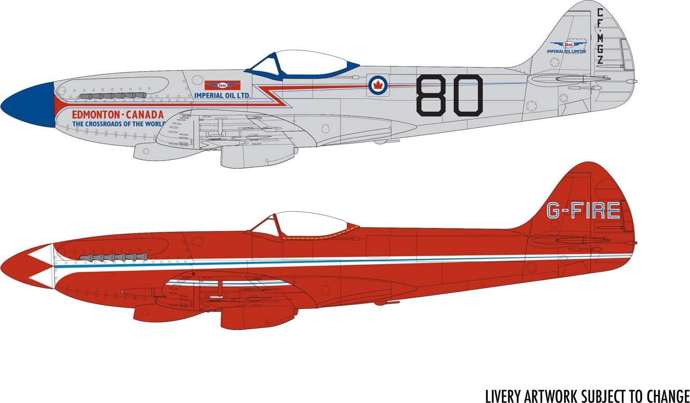 Maquette Airfix Plans de course de Supermarine Spitfire MkXIV- 1/48 -