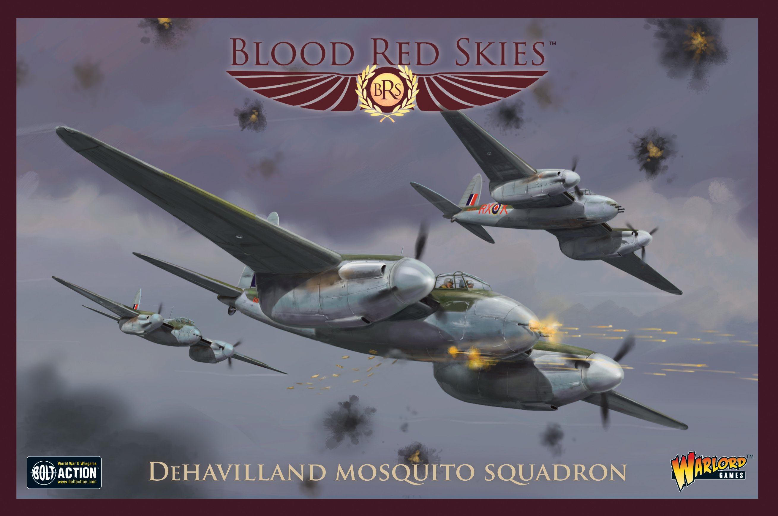 Jeux de figurines Warlord Games Escadron de moustiques de Havilland- -