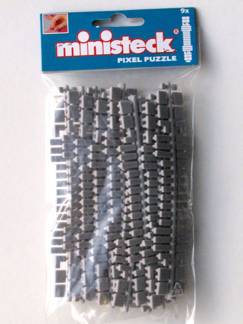  Ministeck Puzzle Ministeck: 9 kleurstrips à doosje (lichtgrijs)- - Pu