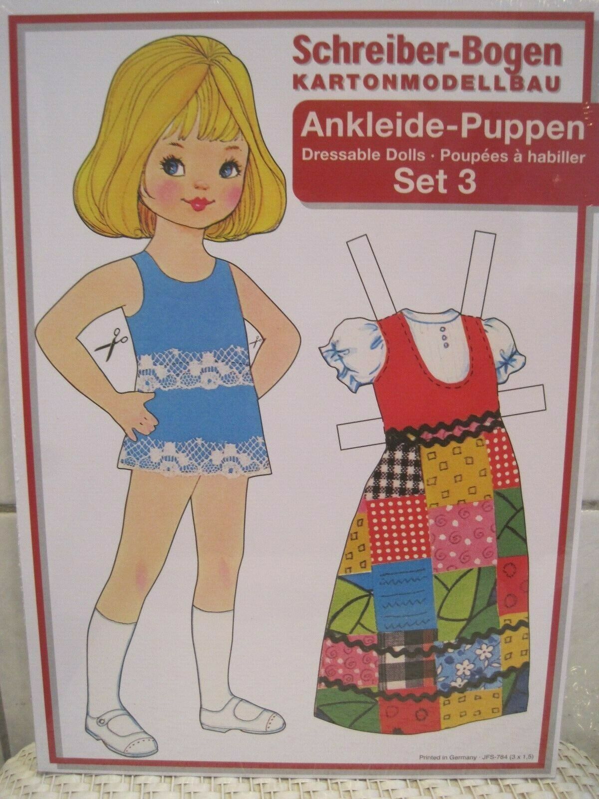  SCHREIBER-BOGEN Jeu de poupées à habiller n°3- - Maquette en carton