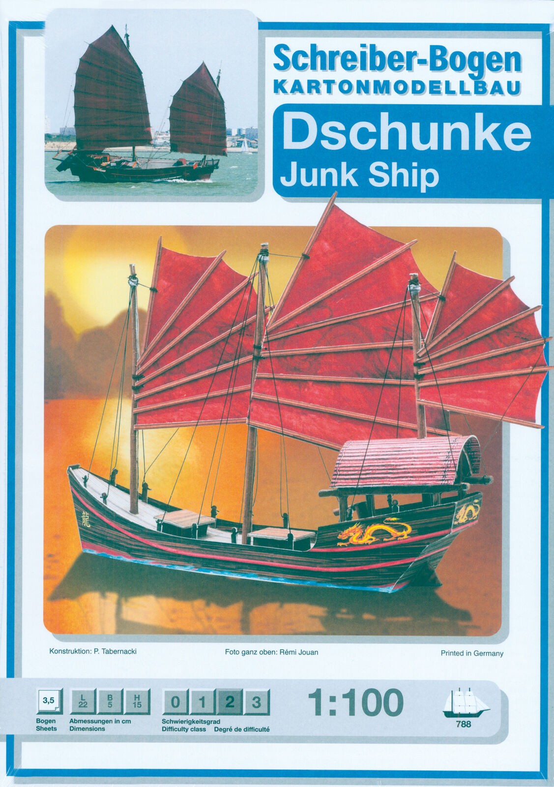  SCHREIBER-BOGEN Dschunke- 1/100 - Maquette en carton