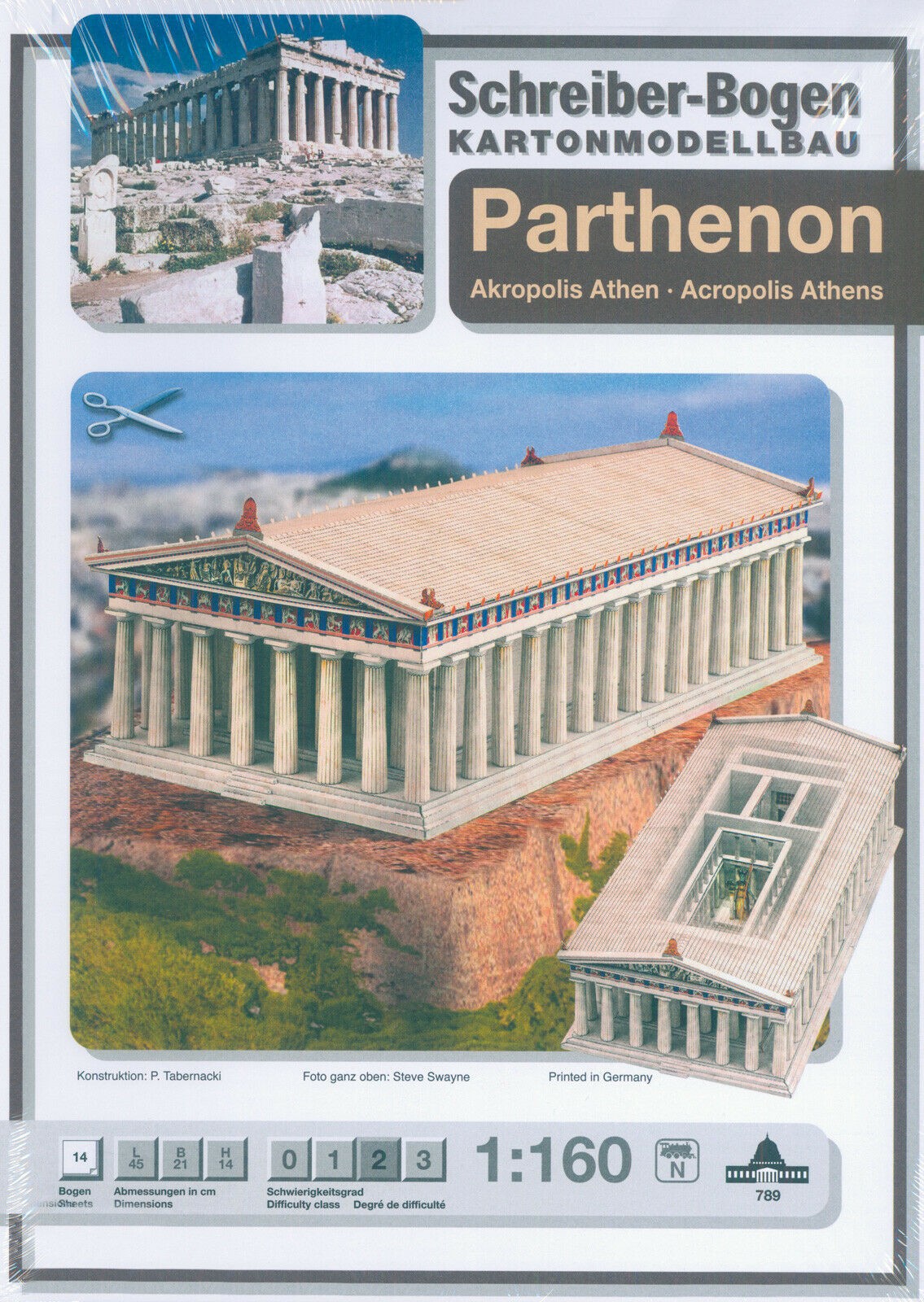  SCHREIBER-BOGEN Parthénon d'Athènes-1/160 - Maquette en carton