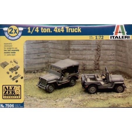 Maquette militaire Jeep Willy pack : inclut 2 véhicules à clipser (snap together) - spécial wargame