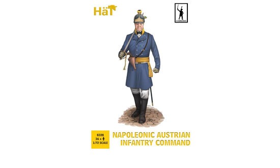 Figurines HAT Industrie Napoleonic Austrian Infantry Command-1/72 - Fi