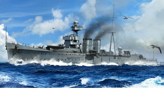 Maquette Trumpeter HMS Calcutta 0- 1/350 - Maquette de bateau 