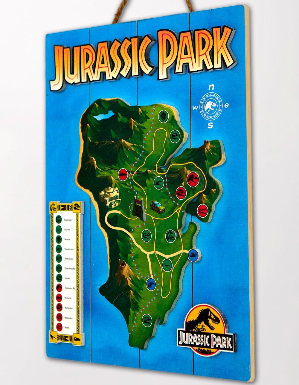  Doctor Collector Jurassic Park tableau en bois WoodArts 3D Isla Nubla
