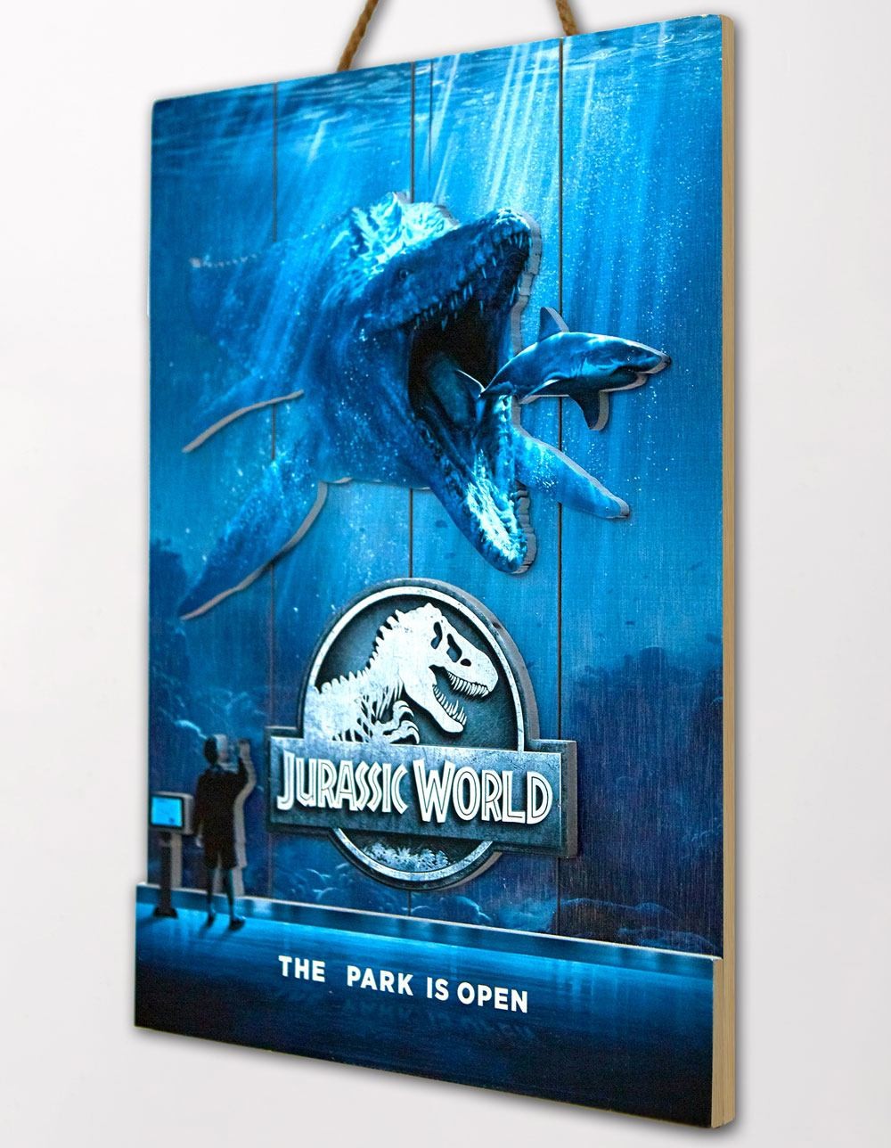  Doctor Collector Jurassic World tableau en bois WoodArts 3D Mossasaur