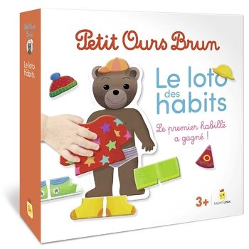 Jeu Bayard Editions Petit ours brun Loto des habits- - Jeux de societe