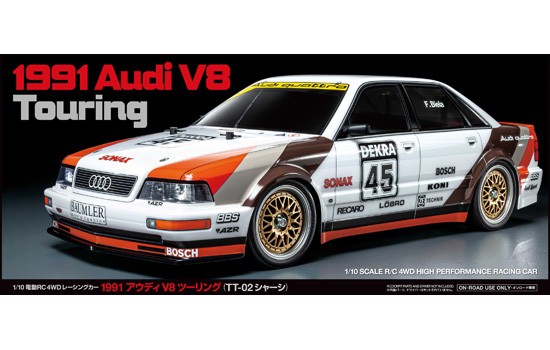  Tamiya Audi V8 Touring 1991 TT02- - Voiture RC : piste/touring
