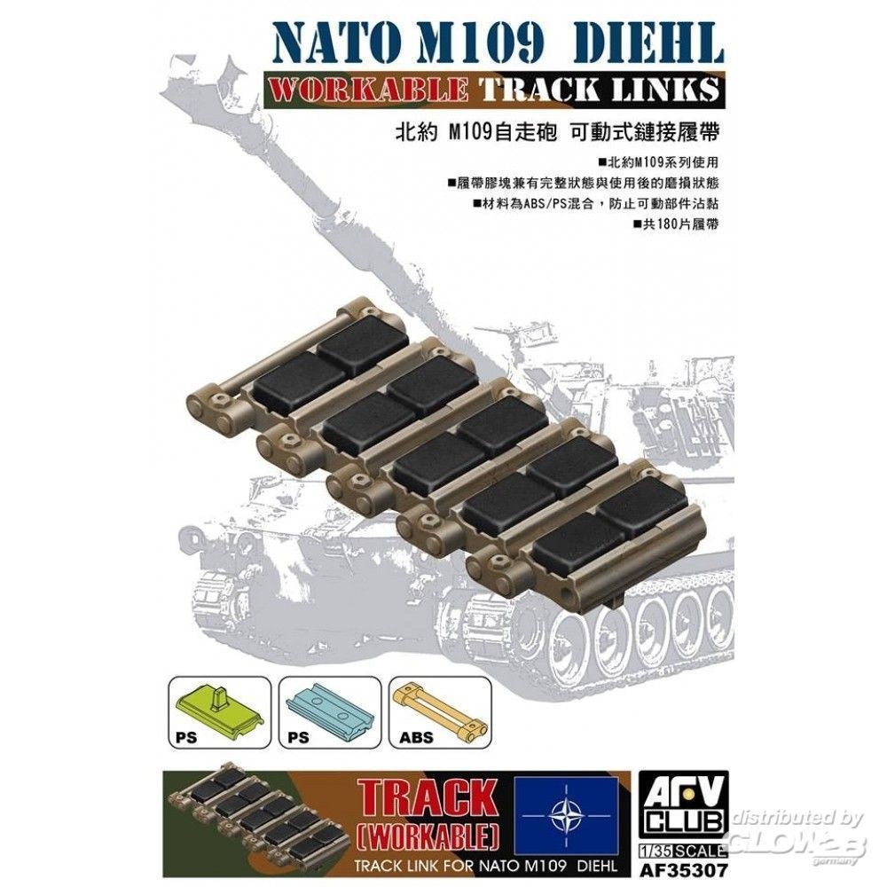  AFV Club Chenilles réalisables pour M109 NATO Diehl- 1/35 - Accessoi