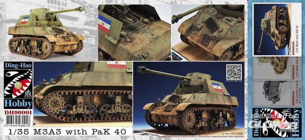 Maquette AFV Club M3A3 avec Pak 40 (Yougoslave)- 1/35 - Maquette mili