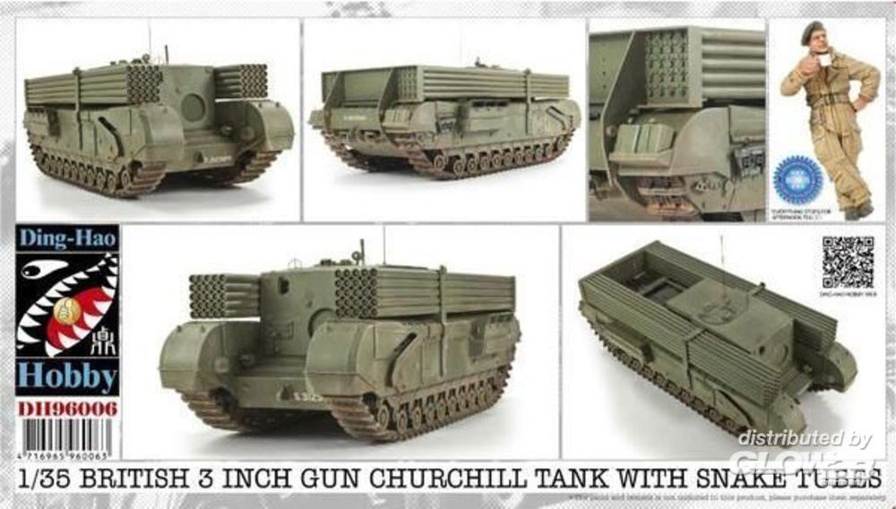 Maquette AFV Club 1/35 British 3 pouces canon Churchill tank &- 1/35 