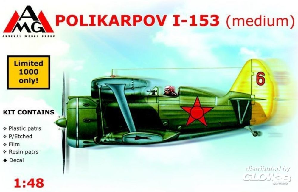 Maquette AMG Polikarpov I-153 Chaika (moyen)- 1/48 - Maquette d'avion