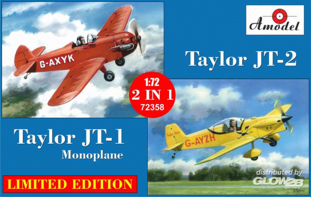 Maquette AModel Monoplan Taylor JT-1 et Taylor JT-2-1/72 - Maquette d'