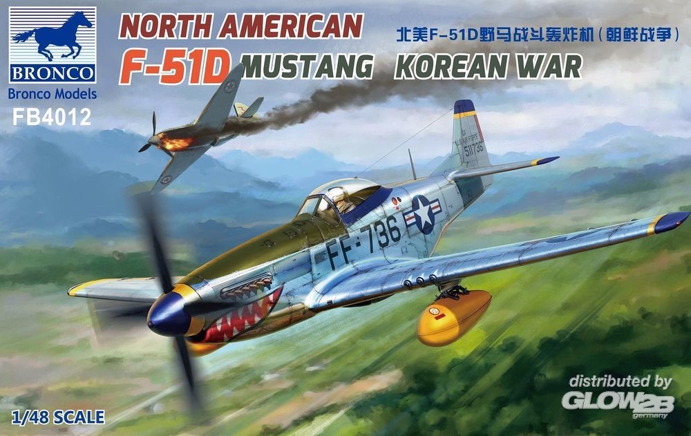 Maquette Bronco Models North American F-51D Mustang Korean War- 1/48 